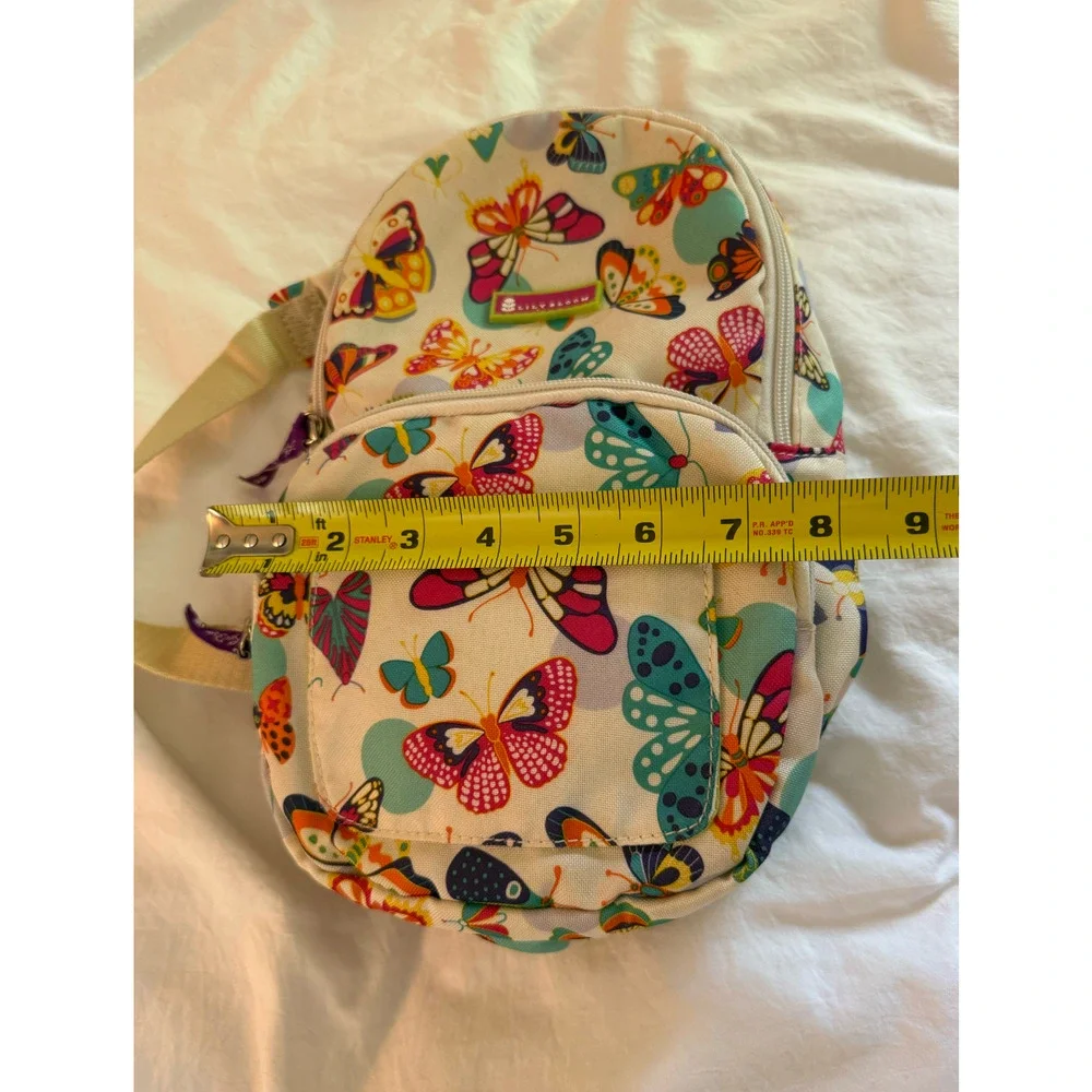 Lily Bloom Butterfly Print Crossbody Backpack Convertible Bag Purse Mini Adjust